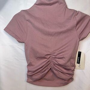 Eye Candy Mauve Ruched Short Sleeve Top size s/m
